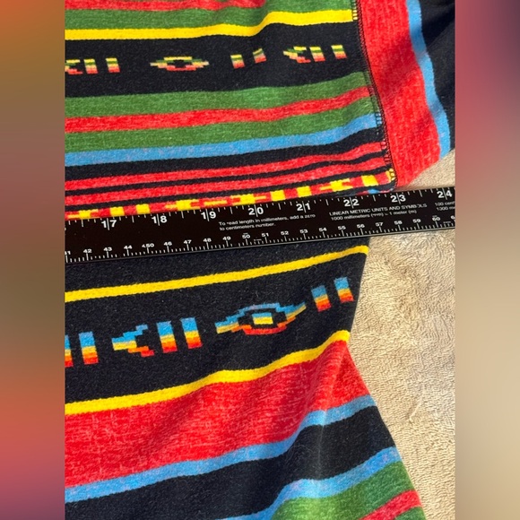 Chaps Sports Southwestern Aztec 3/4 Zip Cotton Pullover Top Womens Large - Picture 6 of 9